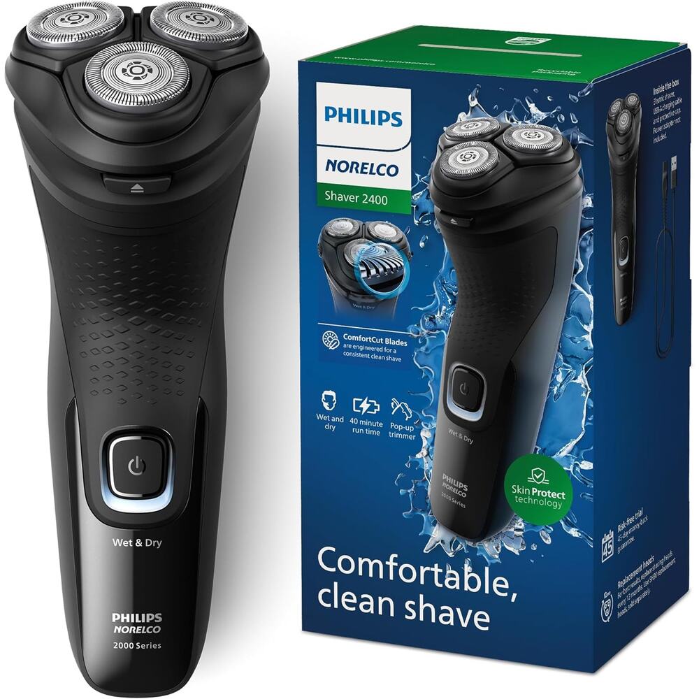 NWOB Philips Norelco Shaver 2400 Series, Wet and Dry Electric Shaver, Pop-up